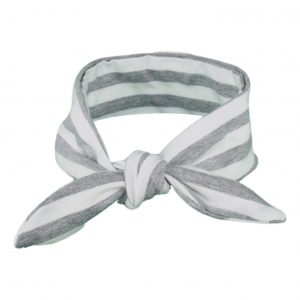 Grey & White Stripey Baby/Toddler Hair Wrap