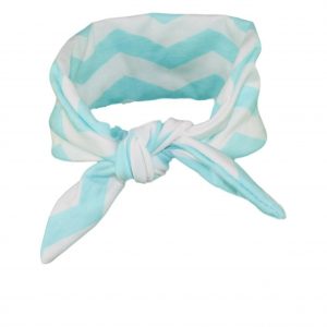 Turquoise & White Chevvy Baby/Toddler Hair Wrap