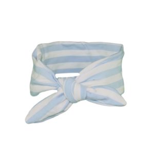Baby Blue & White Stripey hair wrap