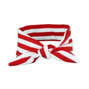 Red & White stripey hair wrap