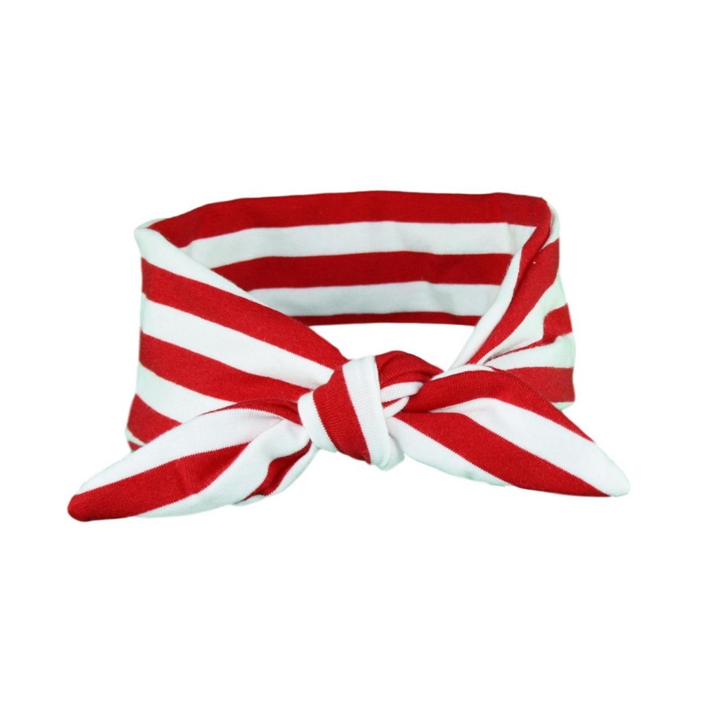 Red & White Stripey Older Kids & Mummy Hair Wraps - Frankie Lola