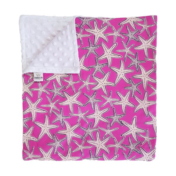 Pink Starfish Baby Blanket