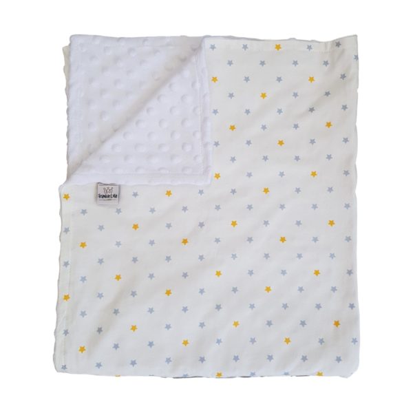 Yellow Grey Star Baby Blanket