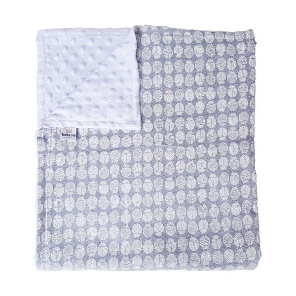 Grey Bug Cotton Baby Blanket