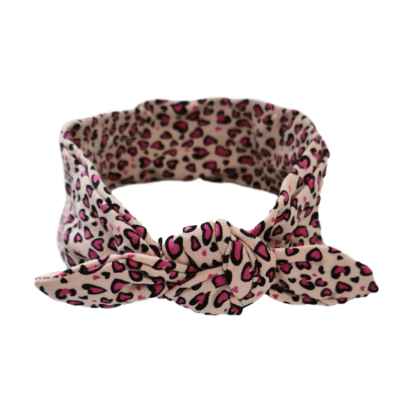 Pink Leopard Print Hair Wrap