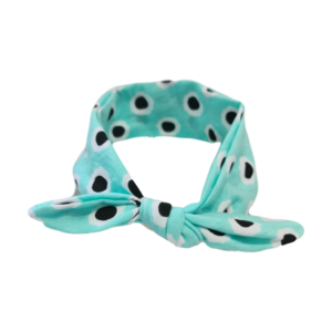 Blue Spotted Hair Wrap